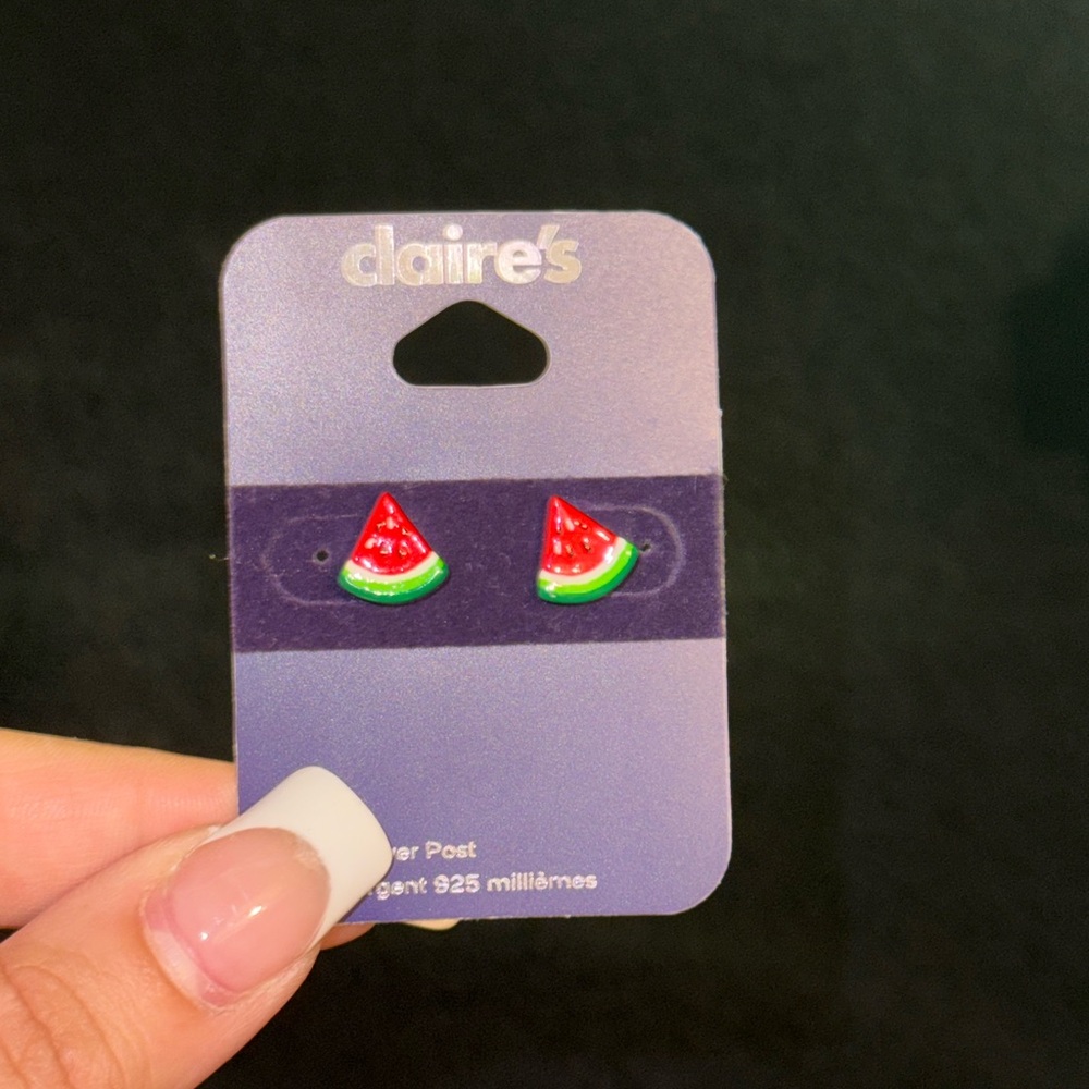 ! Claire's Juicy Watermelon Slice Earrings
